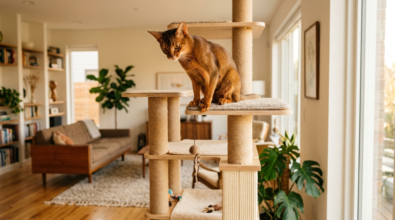 Abessinierkatze mit charakteristischem Ticking-Fell