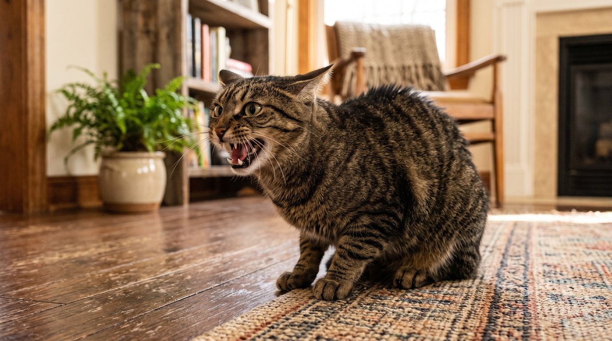 Katze faucht pl&ouml;tzlich ohne ersichtlichen Grund: die versteckten Ursachen