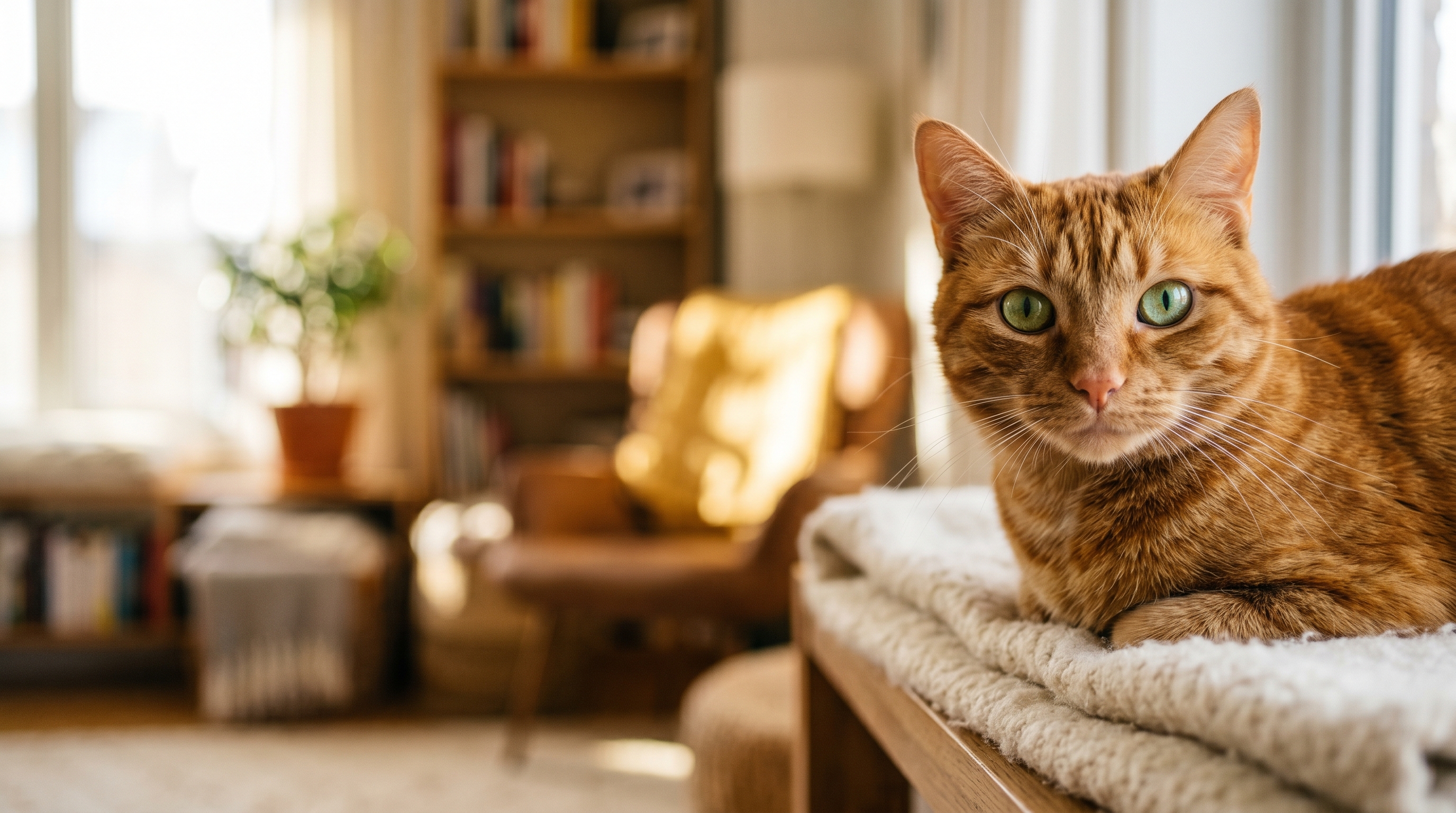 Katze mit grünen Augen