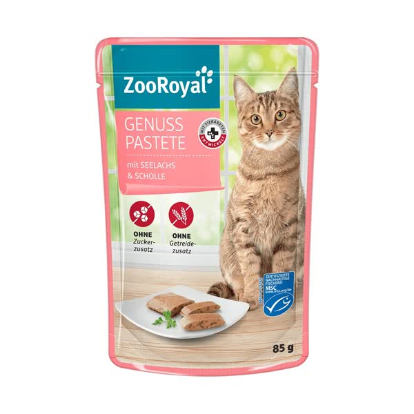 ZooRoyal Genuss Pastete Seelachs & Scholle (24x85g)
